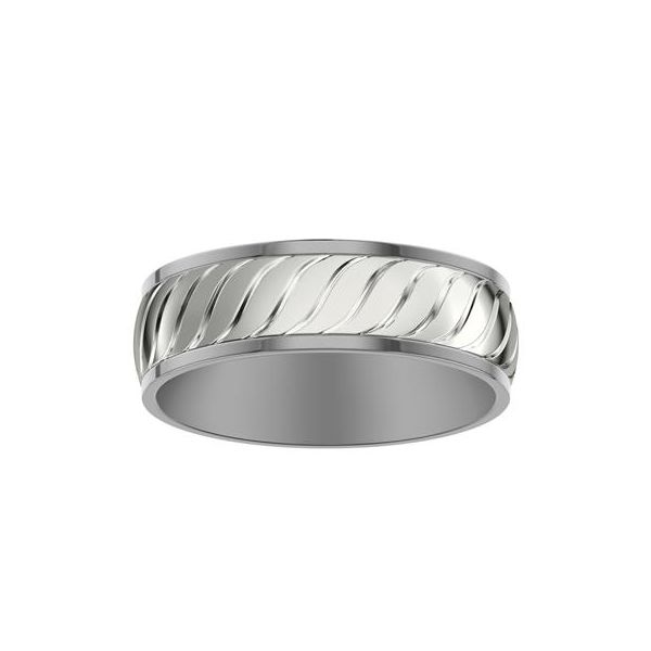 Black Rhodium Carved Band Carroll's Jewelers Doylestown, PA