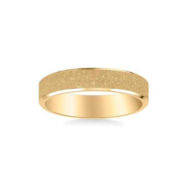 14kt YG Band with Diamond Dust Texture Carroll's Jewelers Doylestown, PA