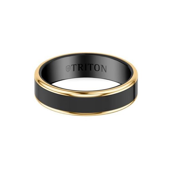 Black and Gold Tungsten Band Carroll's Jewelers Doylestown, PA