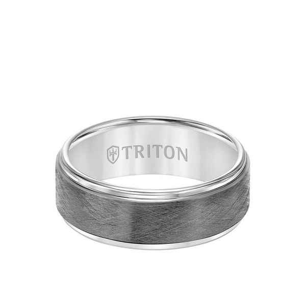 Tungsten Carbide Gents Band with Crystalline finish Carroll's Jewelers Doylestown, PA