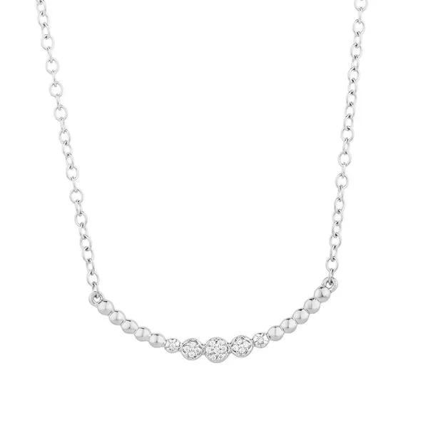 SS Curved Bar necklace with Diamonds Carroll's Jewelers Doylestown, PA