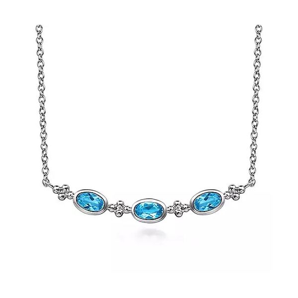 SS Blue Topaz Necklace Carroll's Jewelers Doylestown, PA