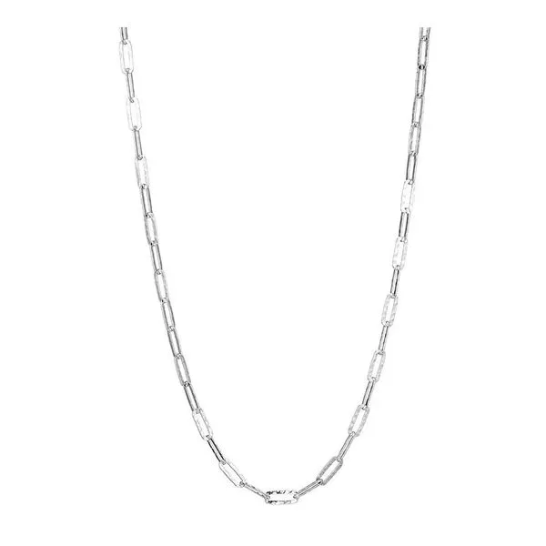 SS Hammered Paperclip necklace Carroll's Jewelers Doylestown, PA