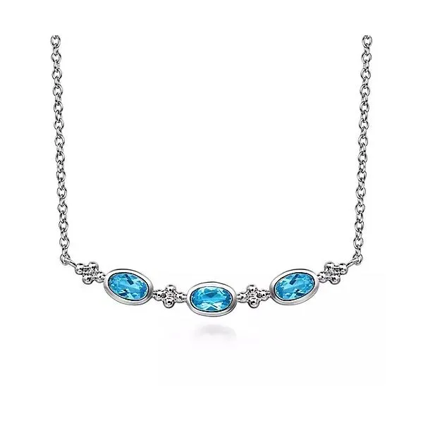 Blue topaz necklace online and earring set
