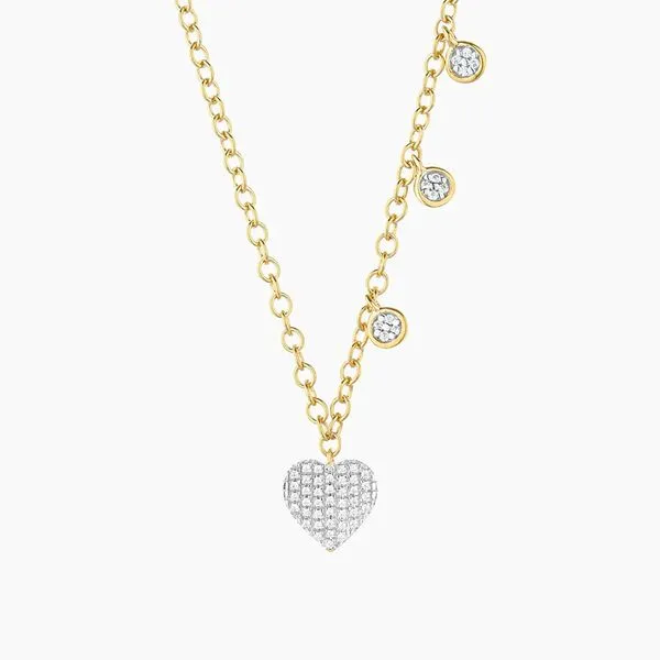 SS/GP Diamond Pave Heart Carroll's Jewelers Doylestown, PA