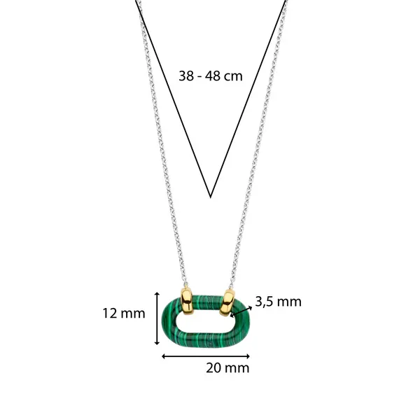 SS Malachite necklace Image 2 Carroll's Jewelers Doylestown, PA