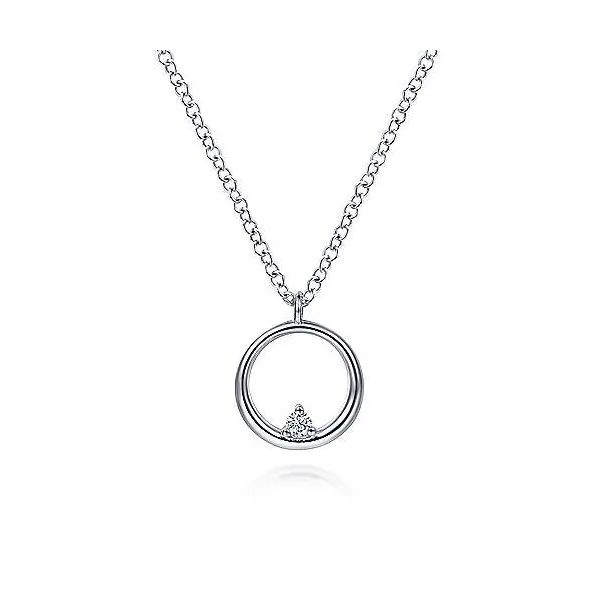SS Circle necklace with diamond Carroll's Jewelers Doylestown, PA