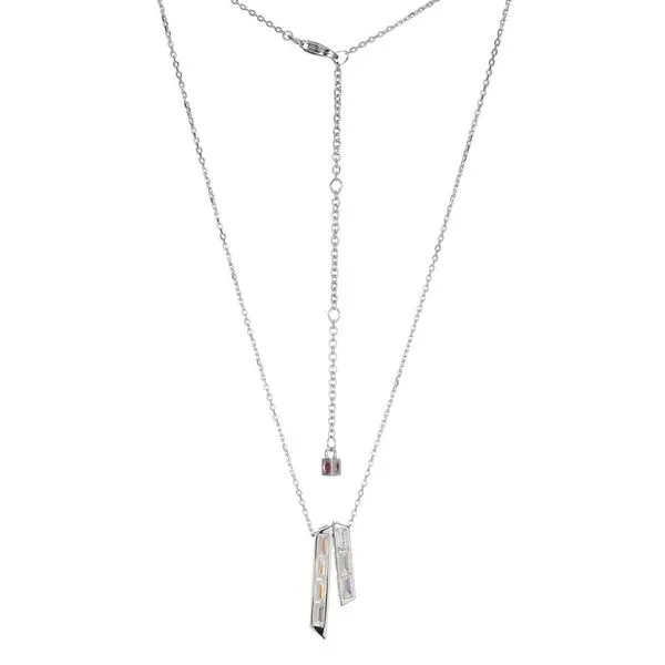 Sterling CZ Baguette Bar necklace Carroll's Jewelers Doylestown, PA