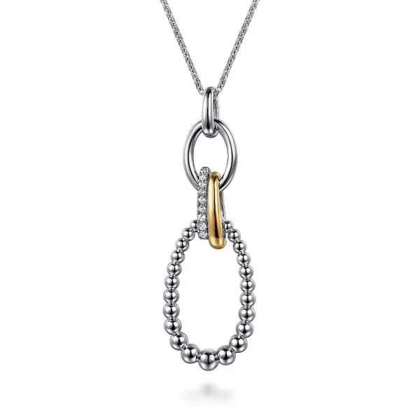 Gabriel 2 tone Bujukan White Sapphire Necklace