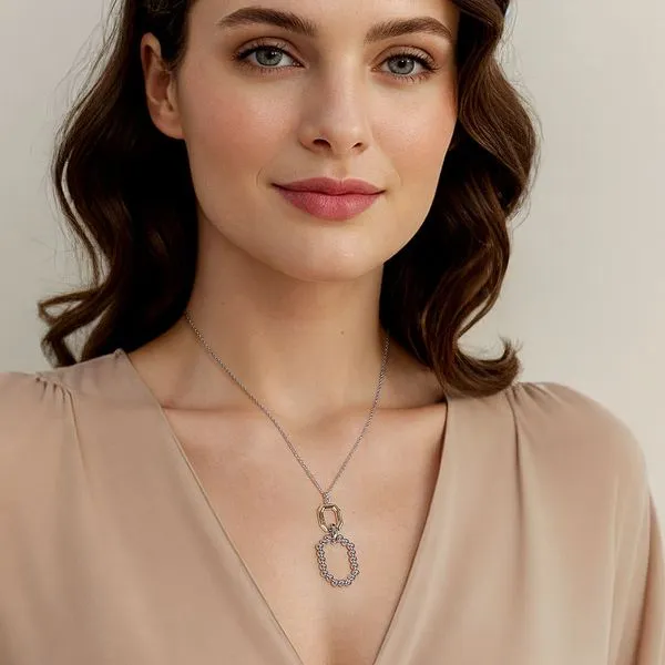 Gabriel 2 tone Bujukan Octagon Pendant