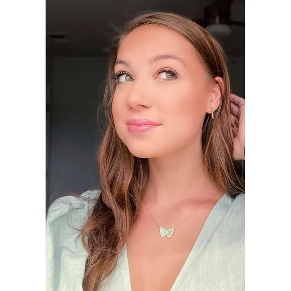 SS Opal Butterfly necklace