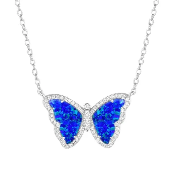 SS Opal Butterfly necklace similar item image