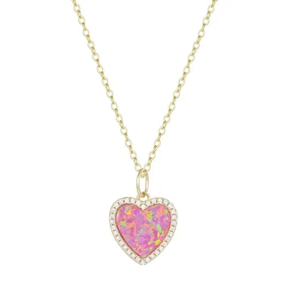 GP/SS Pink Opal Heart Necklace