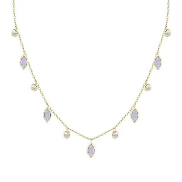 GP/SS Opal Dangle Station necklace