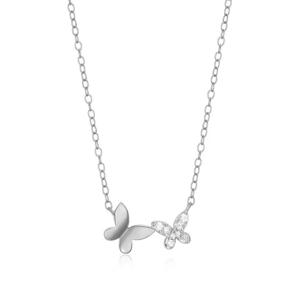 SS Diamond Butterfly Necklace Carroll's Jewelers Doylestown, PA