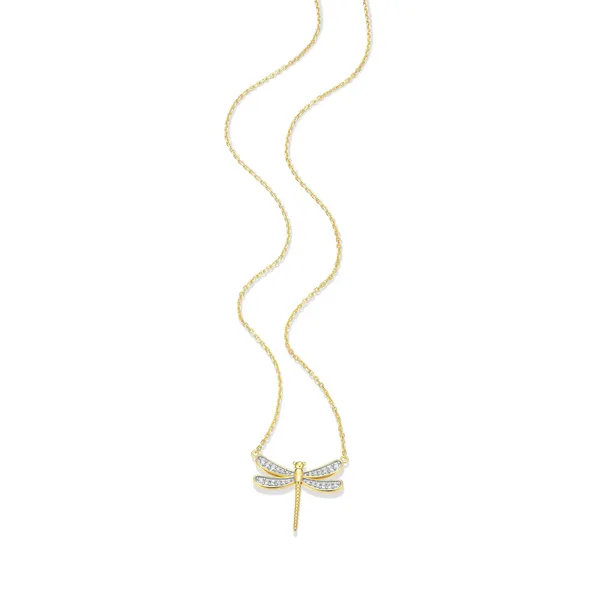 Diamond Dragonfly Necklace