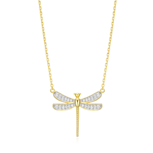 Diamond Dragonfly Necklace