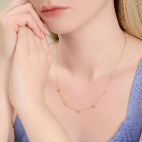 GP/SS Diamond Flower Station Necklace
