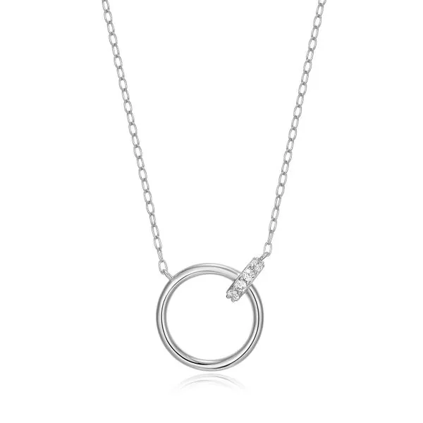 SS LG Diamond Circle Necklace