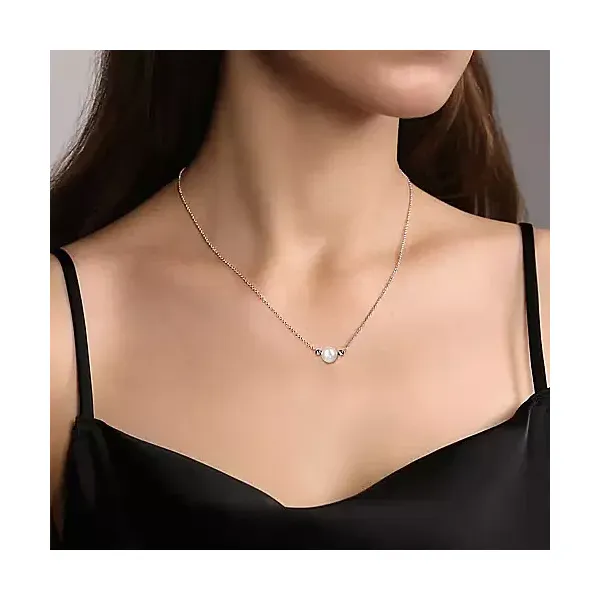SS single pearl necklace