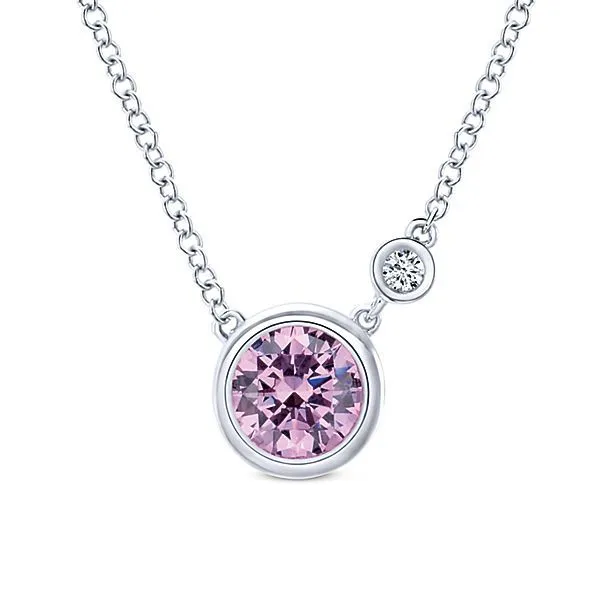 SS PInk Zircon Pendant Carroll's Jewelers Doylestown, PA