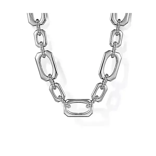 SS Geometric Link Chain Necklace 17