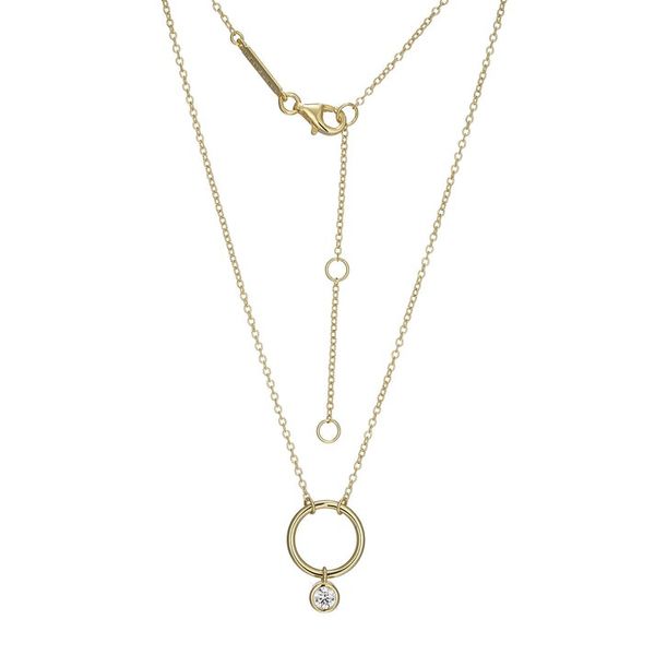 Gold Plated Sterling Silver Open Circle Necklace Carroll's Jewelers Doylestown, PA