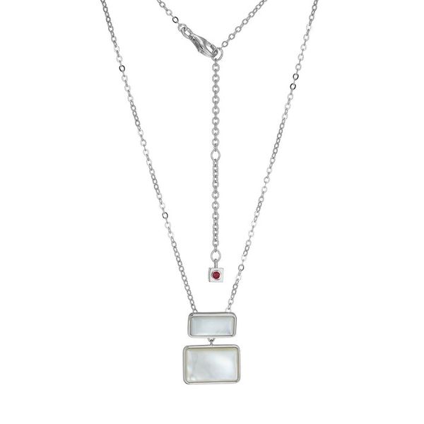 Sterling Silver Vera 2-Tiered Mother of Pearl Necklace Carroll's Jewelers Doylestown, PA