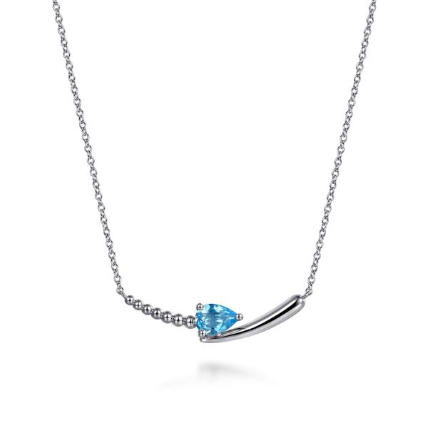 SS Blue Topaz Bar Necklace Carroll's Jewelers Doylestown, PA