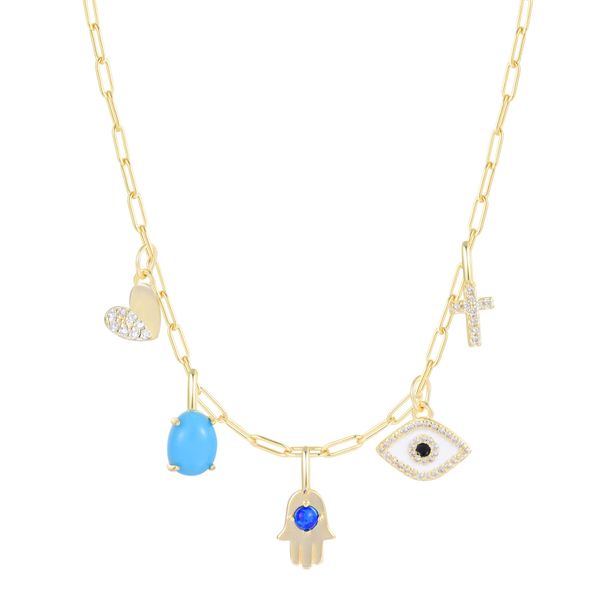 Charm Necklace with Spiritual Charms Image 2 Carroll's Jewelers Doylestown, PA