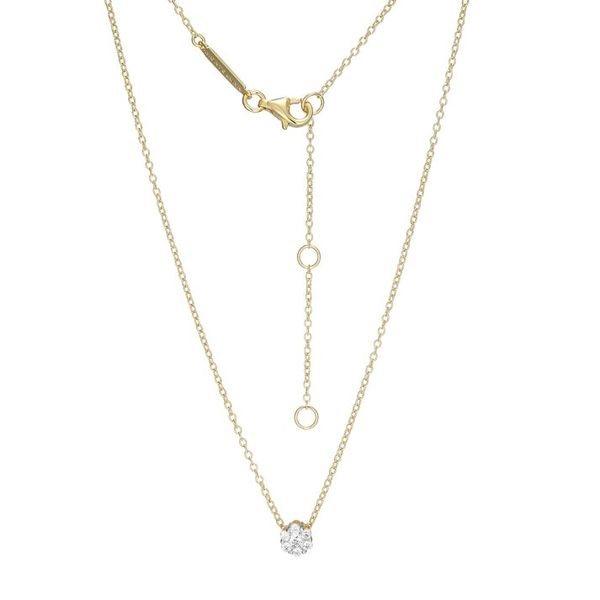 Gold Plated Lab Grown Diamond Cluster Necklace Carroll's Jewelers Doylestown, PA