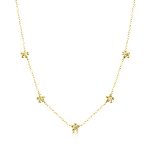 GP/SS Diamond Flower Station Necklace Carroll's Jewelers Doylestown, PA