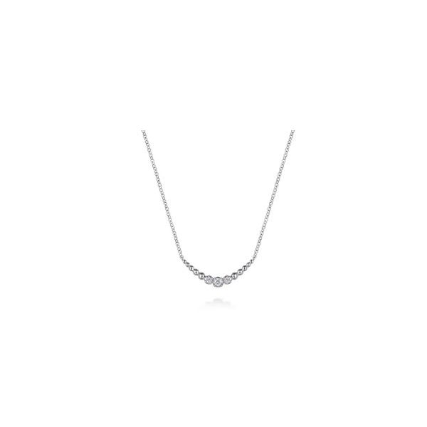 Gabriel Silver white sapphire bar necklace Carroll's Jewelers Doylestown, PA