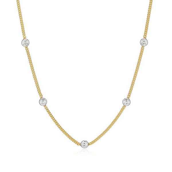 Two Tone Diamond Station necklace Carroll's Jewelers Doylestown, PA