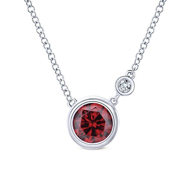 Silver Garnet Necklace Carroll's Jewelers Doylestown, PA