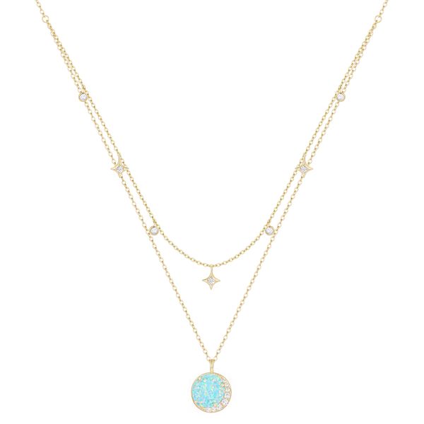 GP Moon and Star Double Layer Necklace Carroll's Jewelers Doylestown, PA