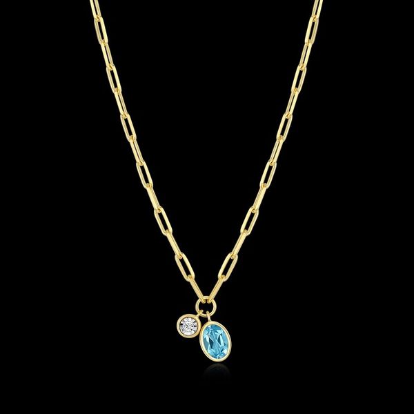 Gold Plated December Birthstone Necklace Carroll's Jewelers Doylestown, PA