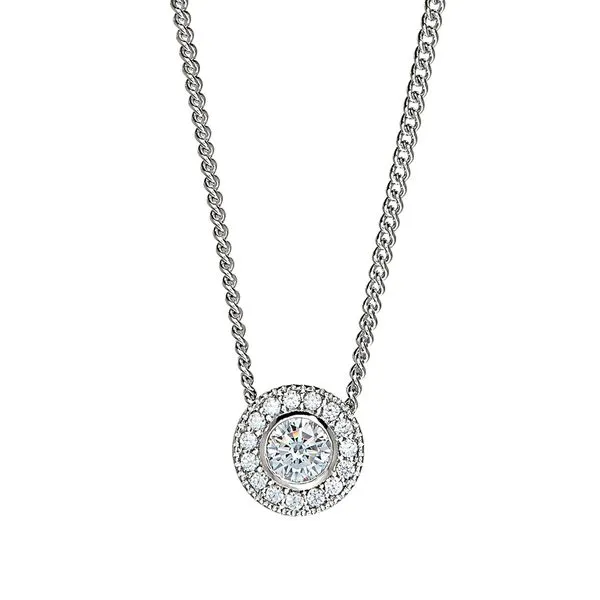 SS Simulated Diamond April Birthstone Pendant Carroll's Jewelers Doylestown, PA