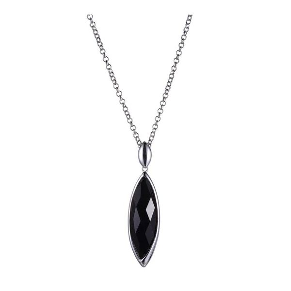 Sterlin gSilver Long Black Agate necklace Carroll's Jewelers Doylestown, PA