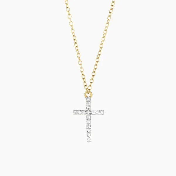Yellow over SS Diamond Cross Carroll's Jewelers Doylestown, PA