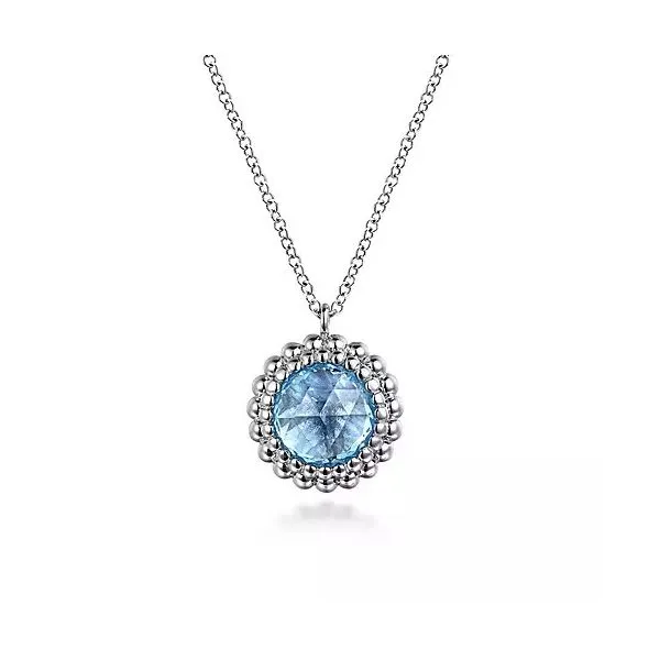 SS blue topaz pendant Carroll's Jewelers Doylestown, PA