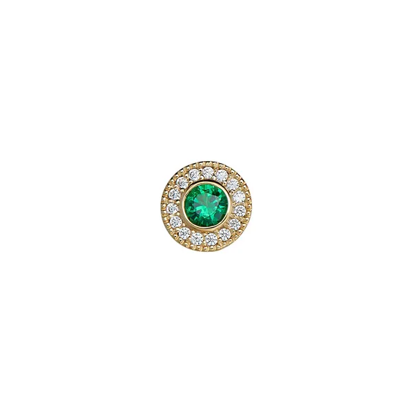 SS YGP Simulated Emerald May Birthstone Charm Carroll's Jewelers Doylestown, PA