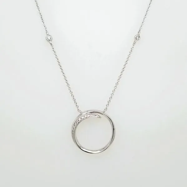 14kt WG Diamond Circle Pendant Carroll's Jewelers Doylestown, PA