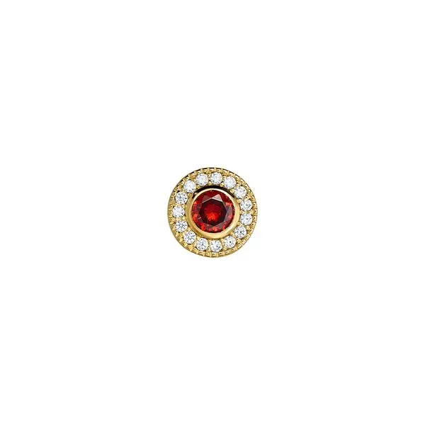 Yellow over SS January Birthstone Charm