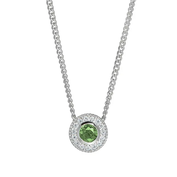 SS Simulated Peridot August Birthstone Pendant