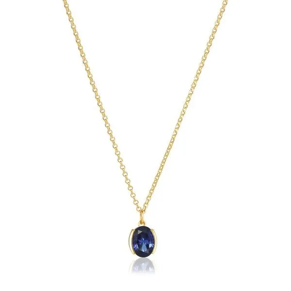 GP/SS CZ Solitaire Bezel Pendant