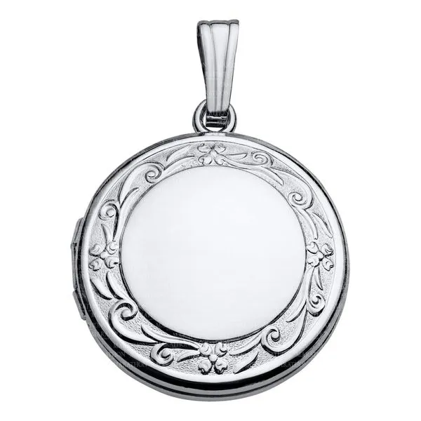 Sterling Silver Embossed Locket Carroll's Jewelers Doylestown, PA