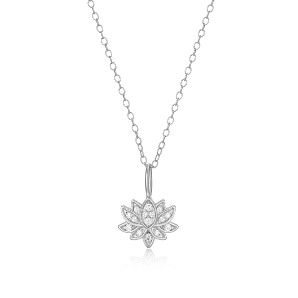 SS Diamond Lotus necklace Carroll's Jewelers Doylestown, PA