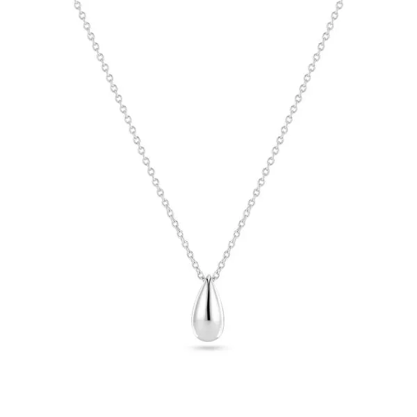 SS polished teardrop pendant