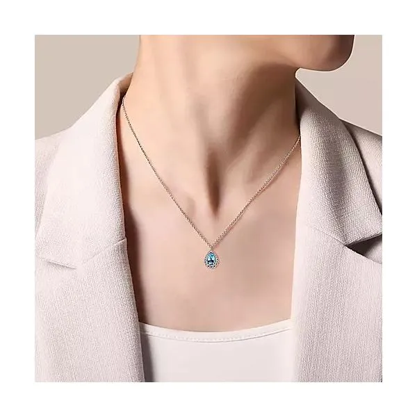 SS Blue Topaz Pendant